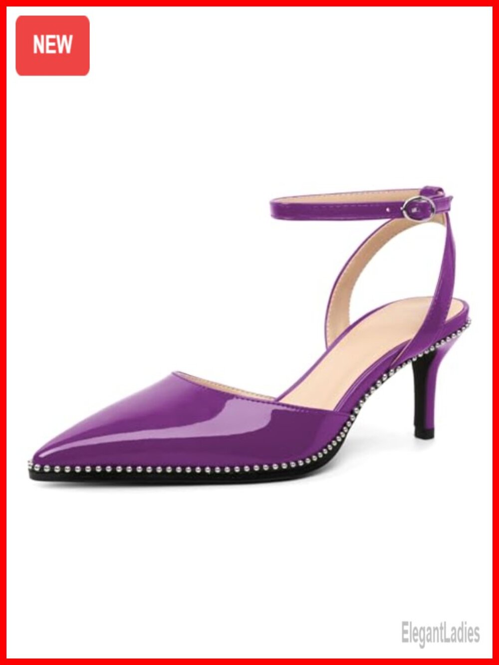 Kitten Heels Low Heel Closed Toe Ankle Strap Pumps Wedding Party Beaded Dress